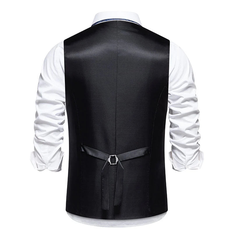 Men's Tailored Waistcoat with Button Closure for Formal Occasions 5