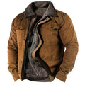 Men's Tailored Winter Jacket with Fleece Collar and Insulated Lining 0