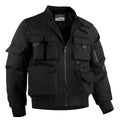 Men's Utility Cargo Bomber Coat with Zip Closure - Durable Polyester 0