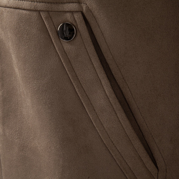 Men's Zip-Up Casual Jacket with Suede-Style Finish 6