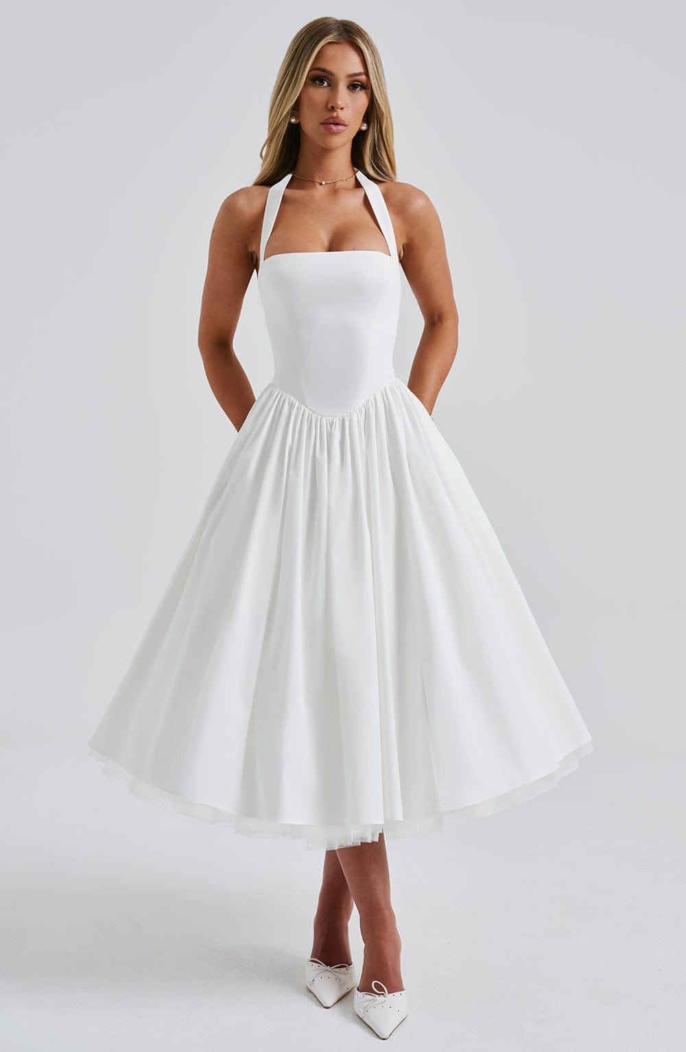 Mila | Women’s Summer Halter Midi Dress