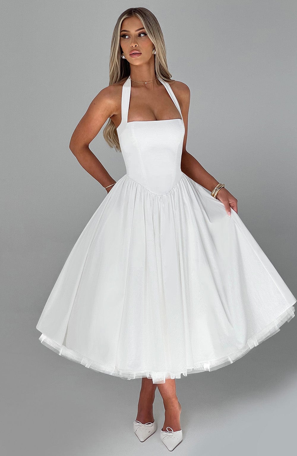 Mila | Women’s Summer Halter Midi Dress