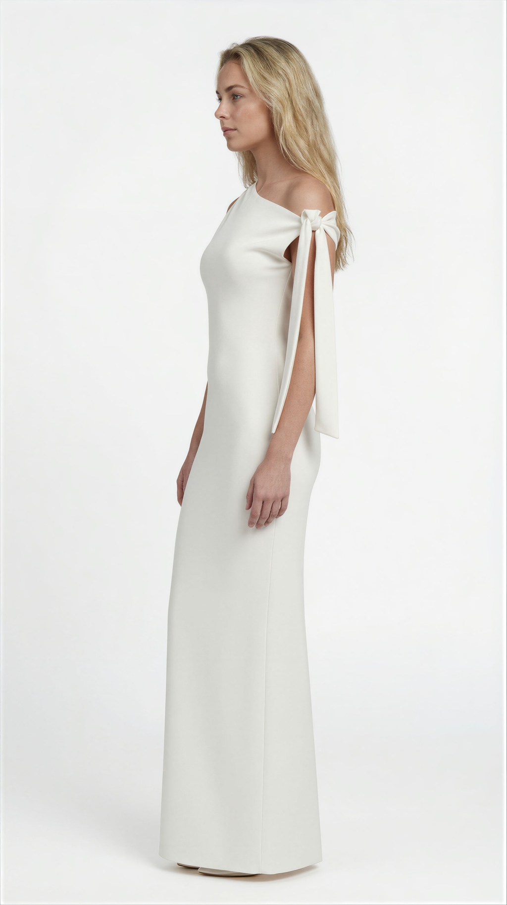 Orietta Women’s Evening Dress | One Shoulder | Maxi Length | Bow Detail
