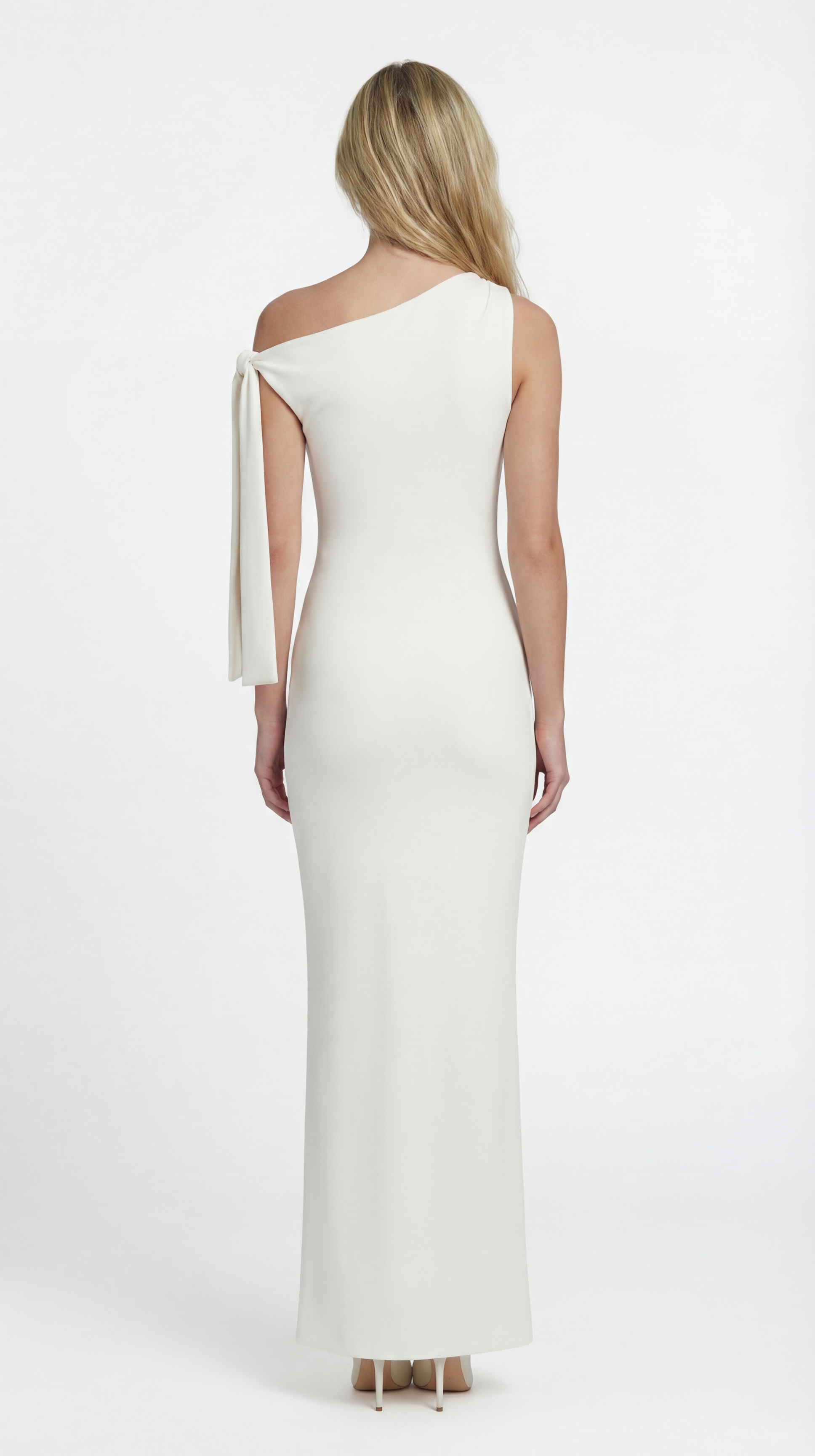 Orietta Women’s Evening Dress | One Shoulder | Maxi Length | Bow Detail