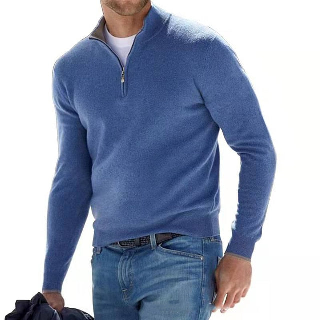 Men’s Pullover – Quarter-Zip Sweater, Warm & Stylish