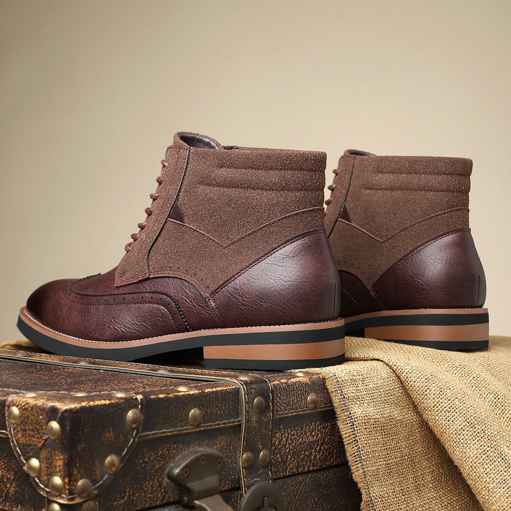 Suede Brogue Boots