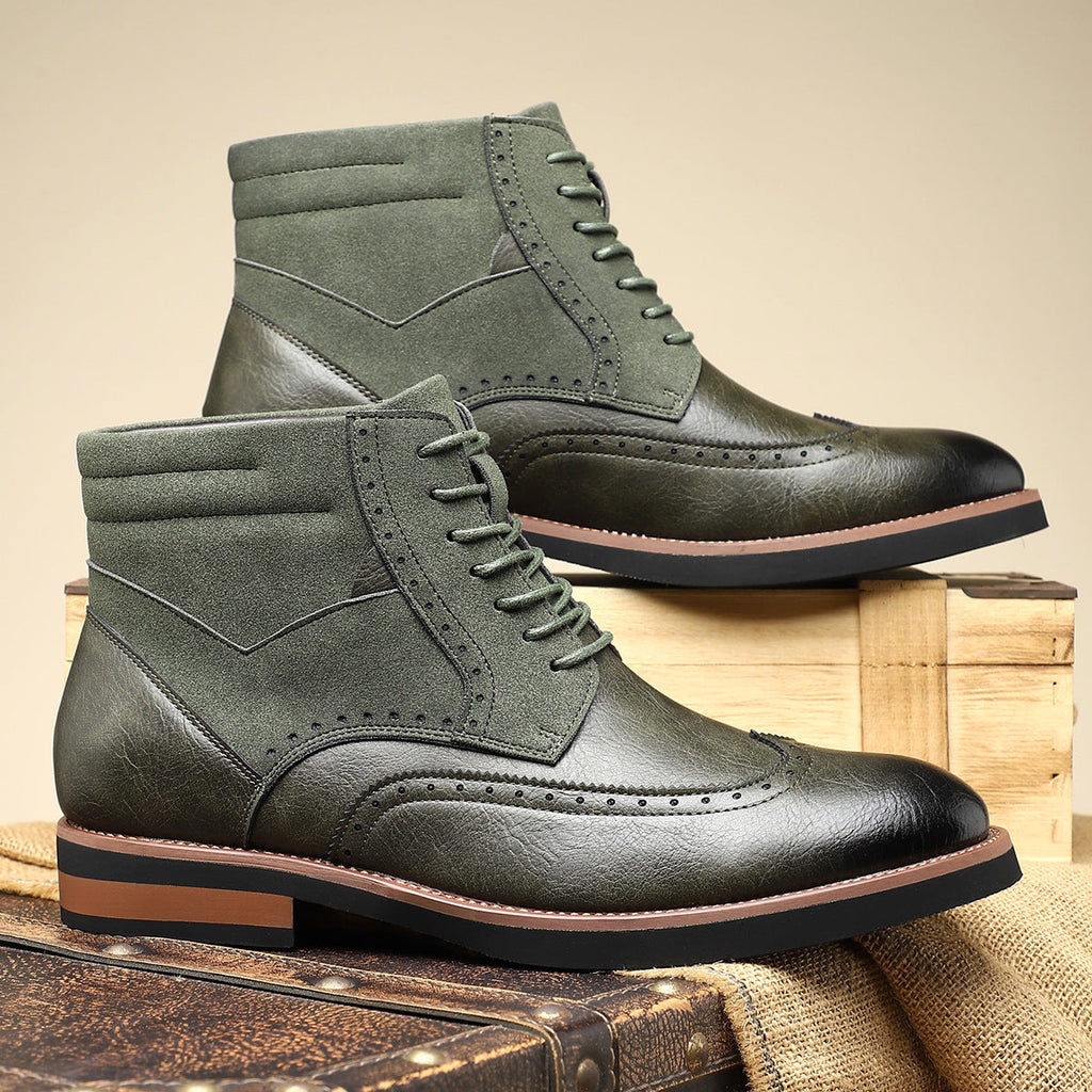 Suede Brogue Boots