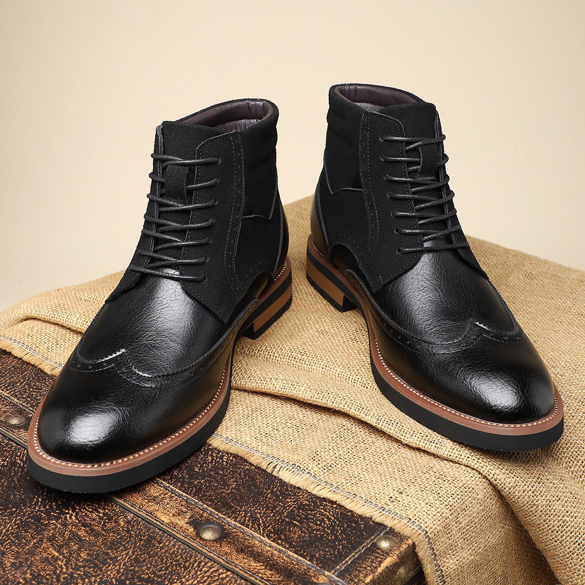 Suede Brogue Boots