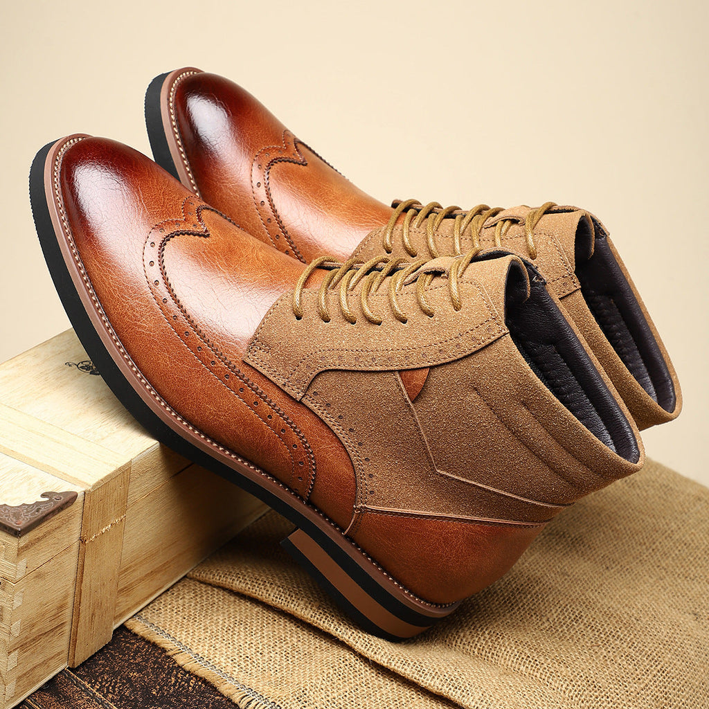 Suede Brogue Boots