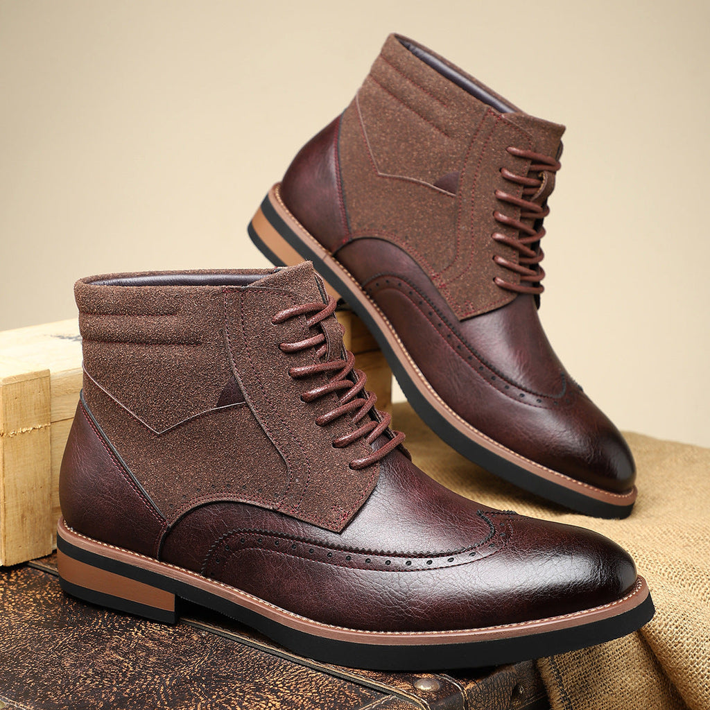 Suede Brogue Boots