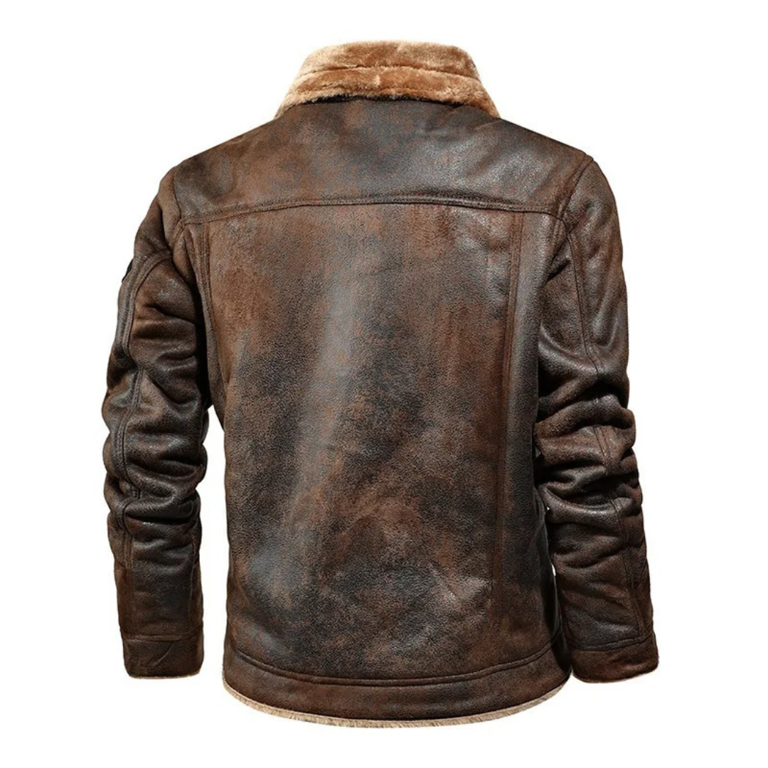 Noxar™ | Warm & Versatile Leather Jacket