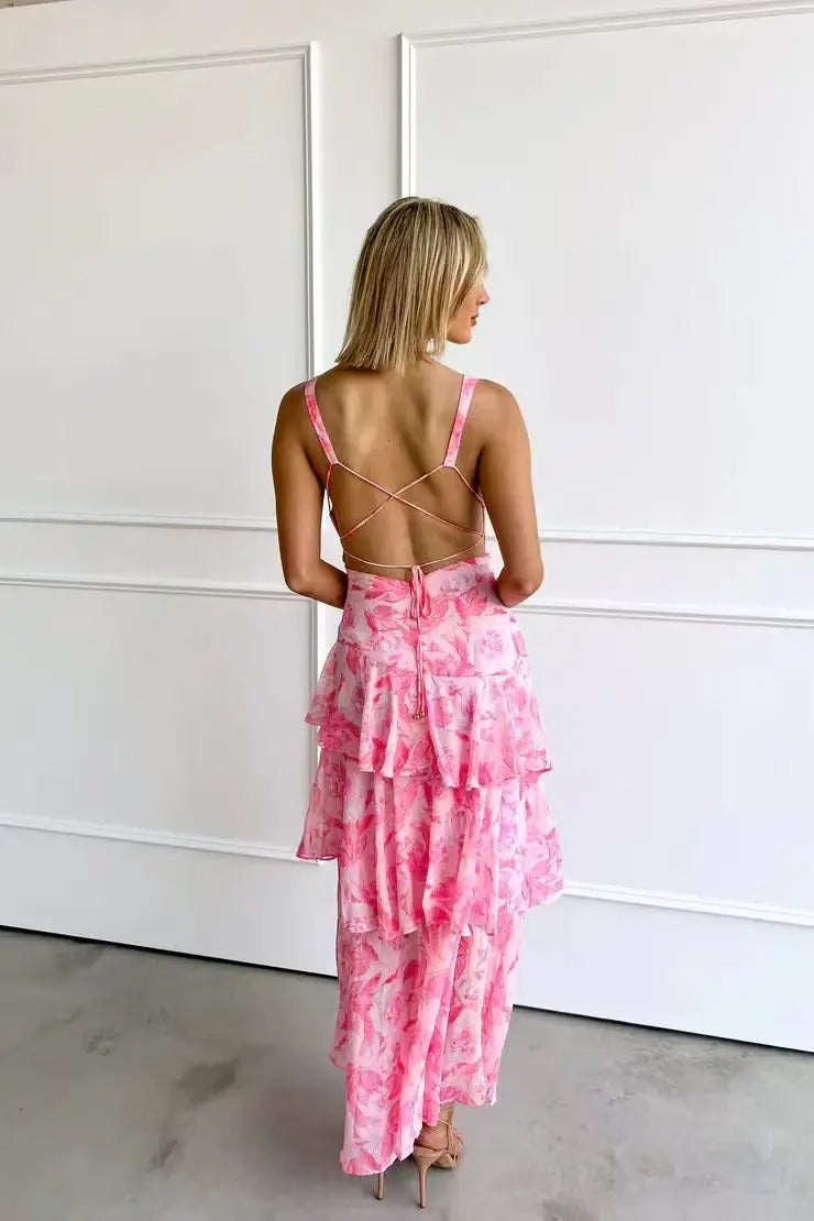 Othella | Elegant Women’s V-Neck Chiffon Maxi Dress