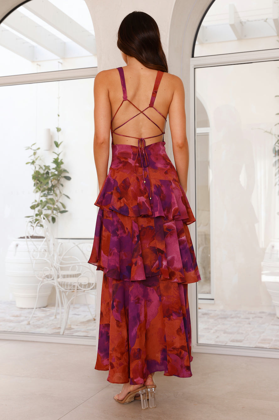 Othella | Elegant Women’s V-Neck Chiffon Maxi Dress