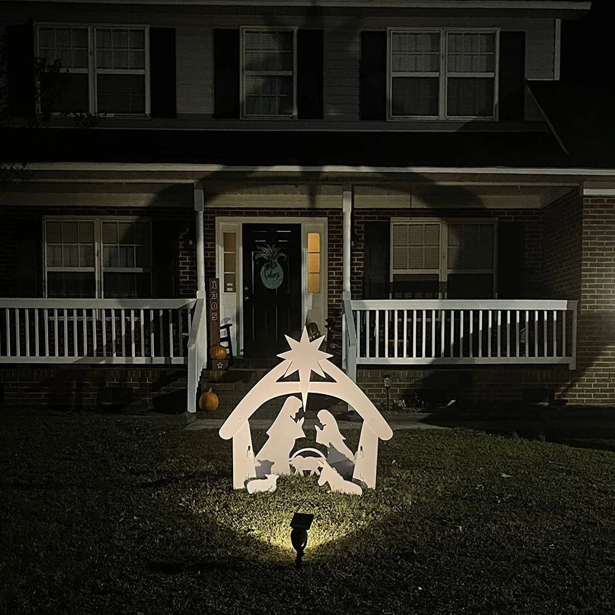 Outdoor Illuminated Nativity Scene - Weather-Resistant Holiday Display 1