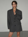 Oversized Black Blazer for Women - Relaxed Fit, Versatile Style 0
