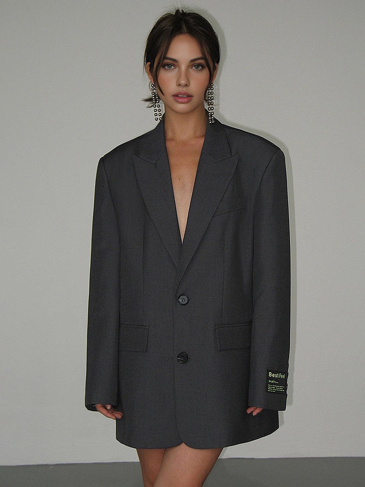 Oversized Black Blazer for Women - Relaxed Fit, Versatile Style 6