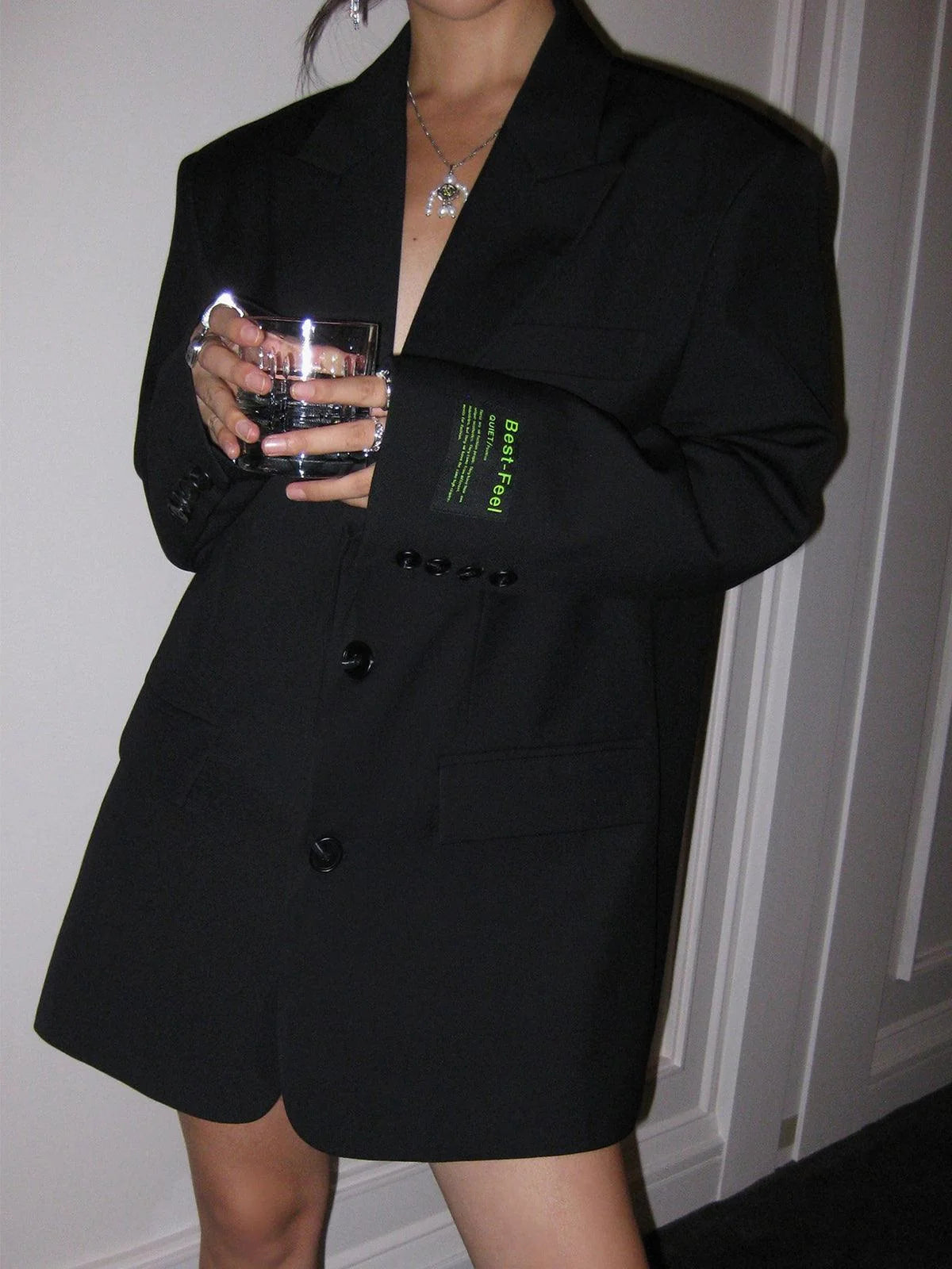 Oversized Black Blazer for Women - Relaxed Fit, Versatile Style 8