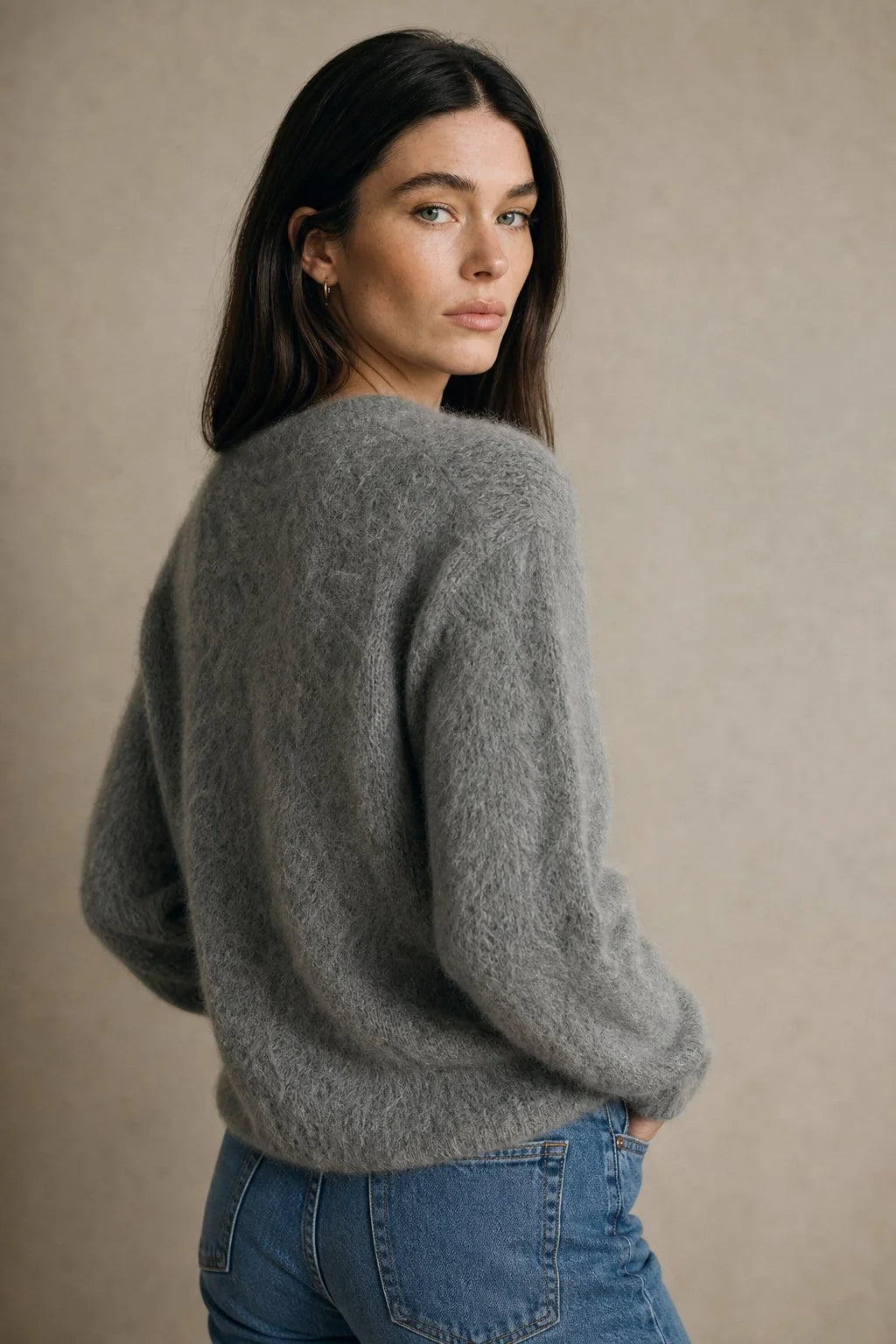 Oversized Faux Cashmere Cardigan Sweater for Women - Medium Stretch 11
