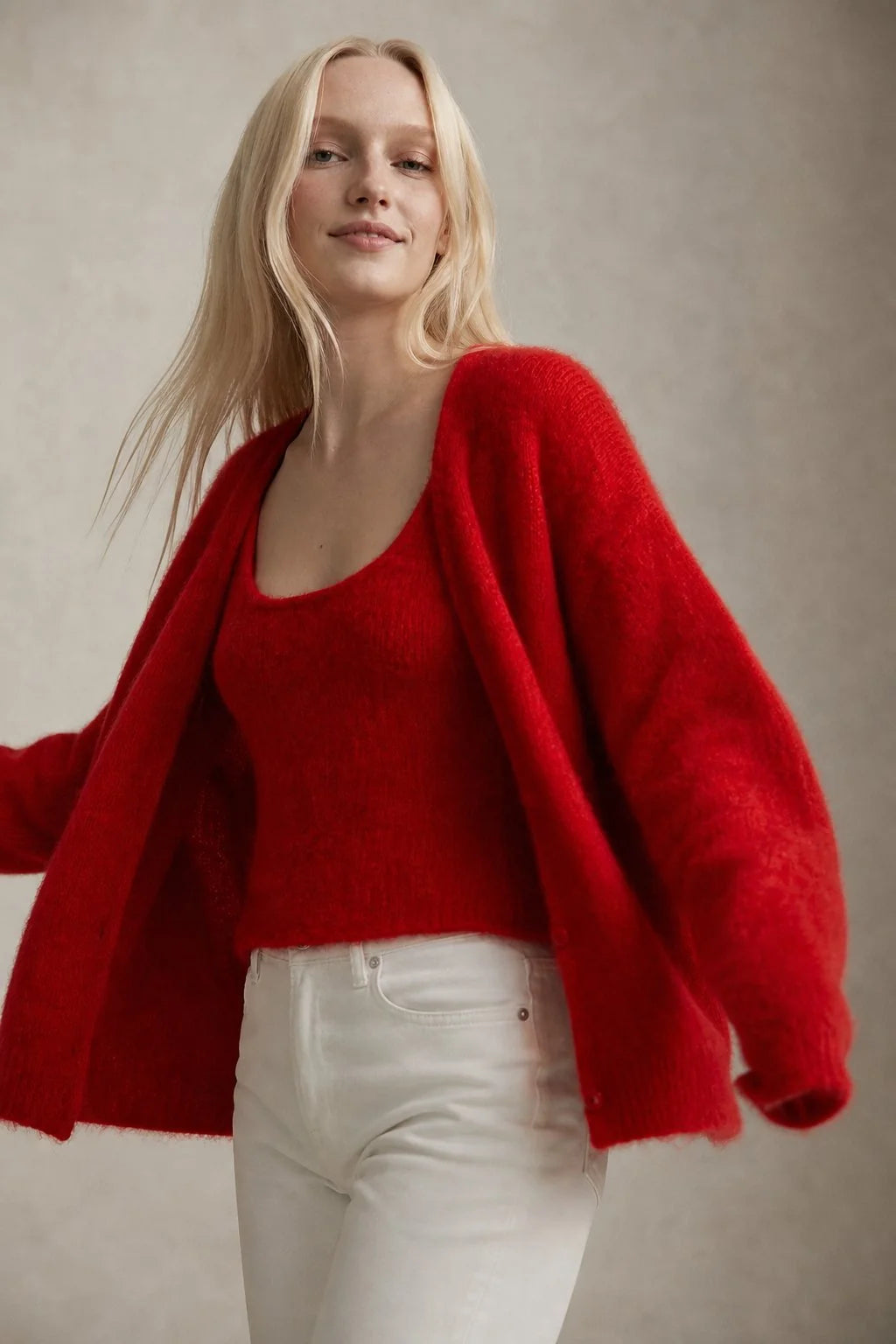 Oversized Faux Cashmere Cardigan Sweater for Women - Medium Stretch 14