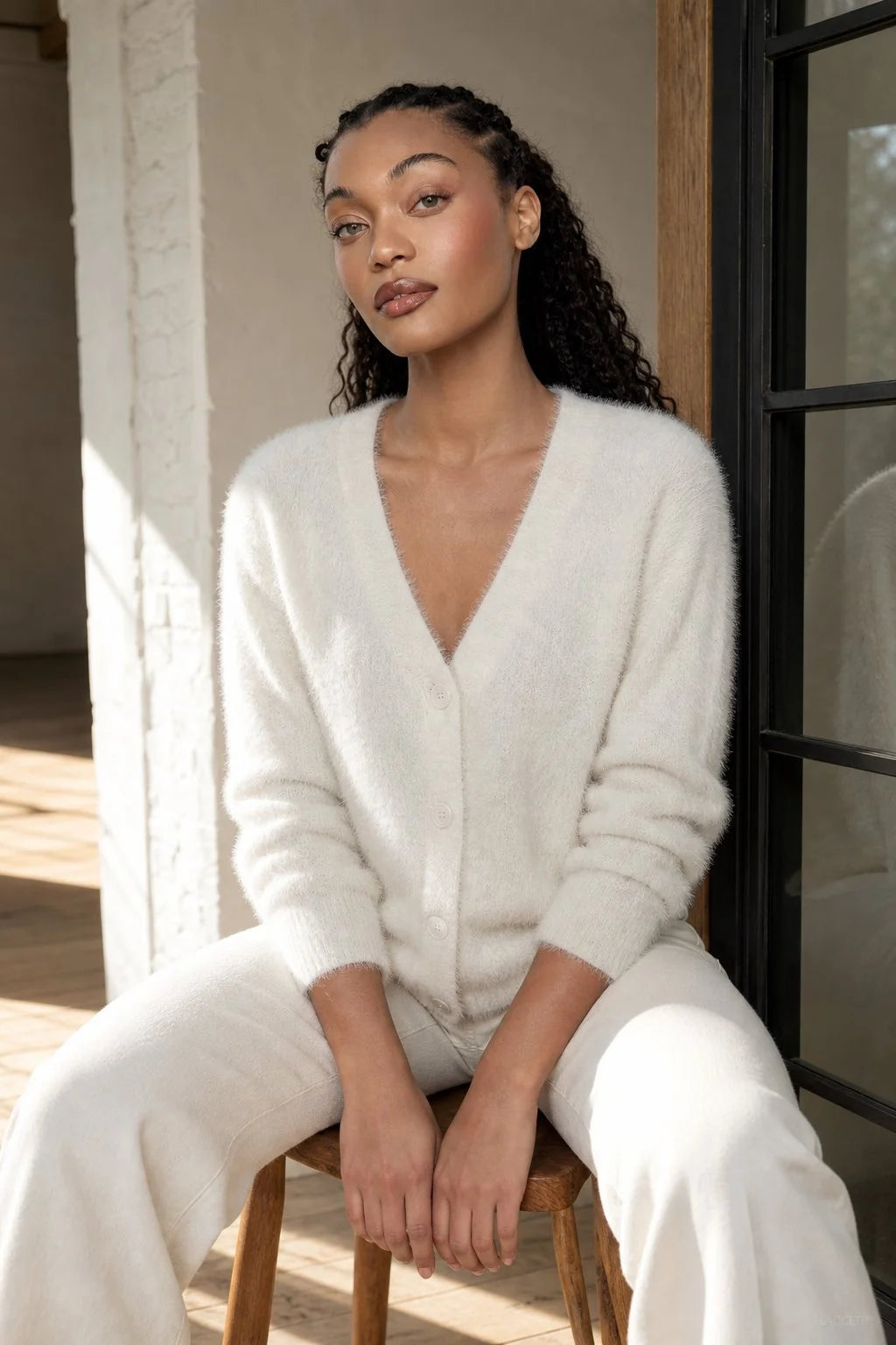 Oversized Faux Cashmere Cardigan Sweater for Women - Medium Stretch 5