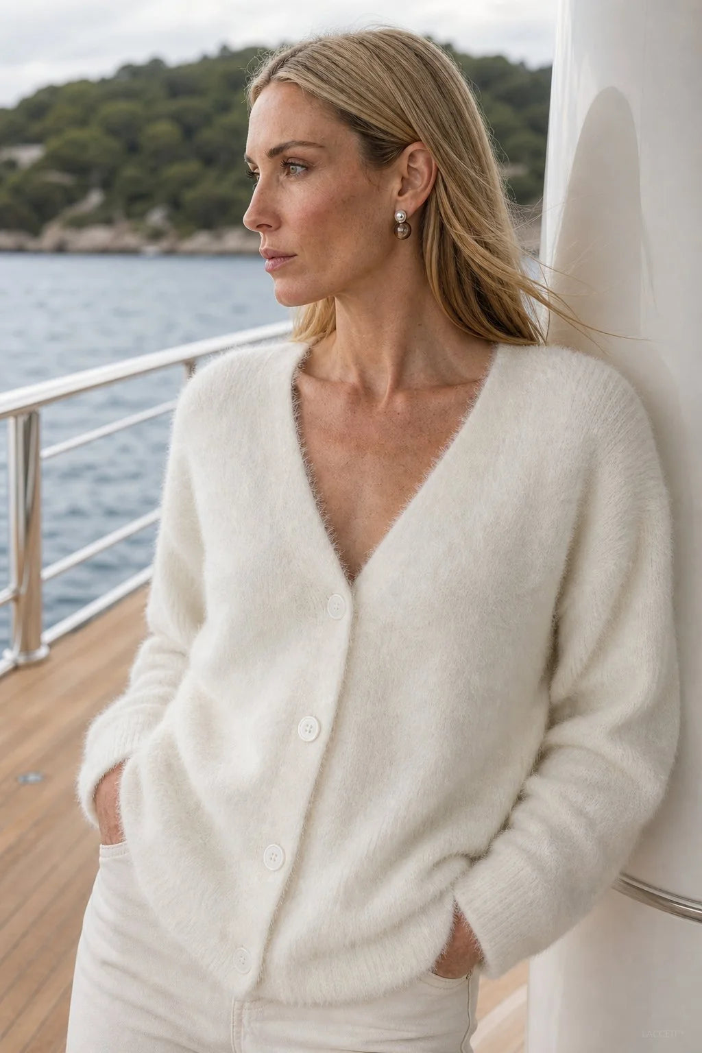 Oversized Faux Cashmere Cardigan Sweater for Women - Medium Stretch 7