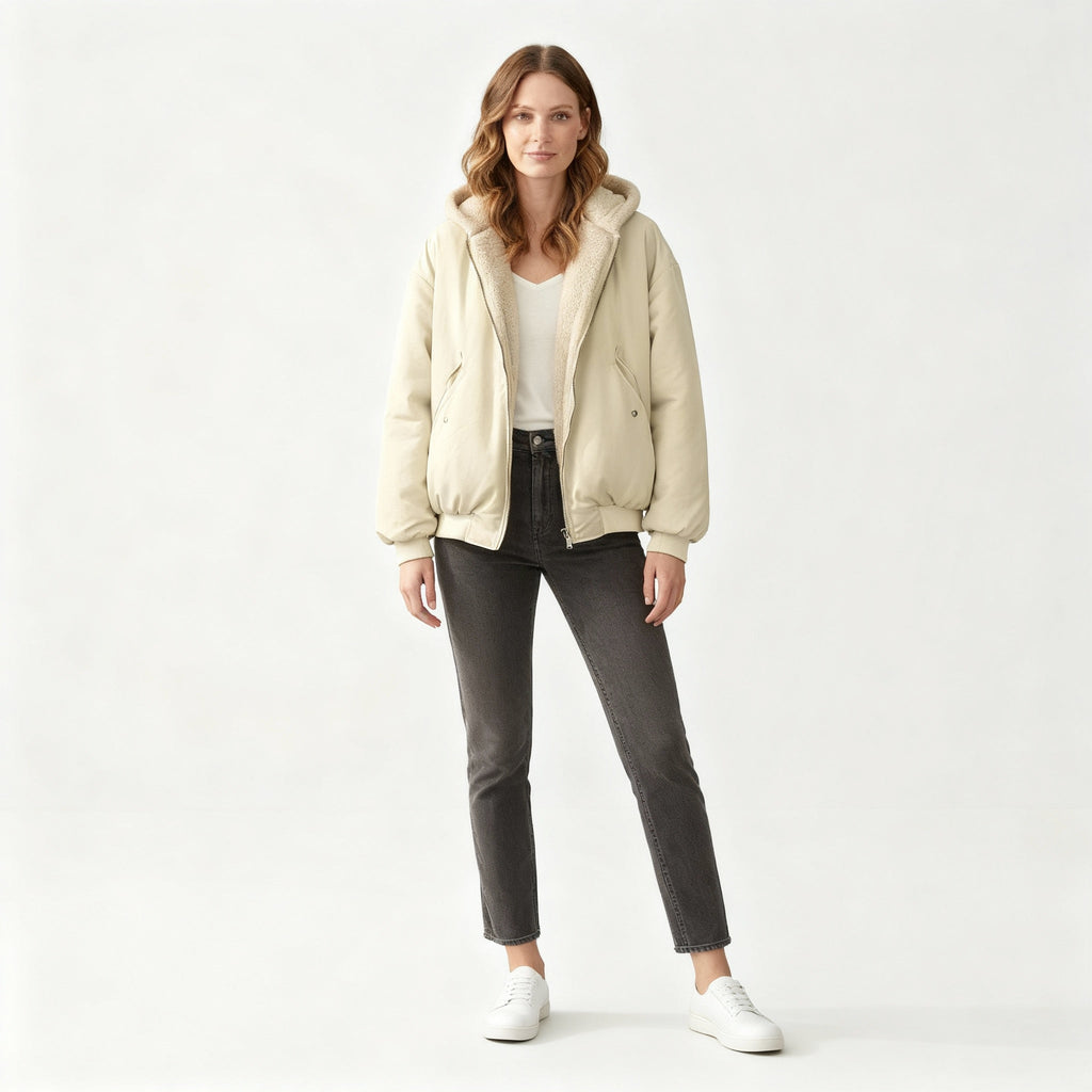 Oversized Insulated Black Puffer Jacket for Women's Winter Coats 2