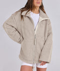 Oversized Zip-Up Long Puffer Coat for Women - Winter Warmth and Comfort 0
