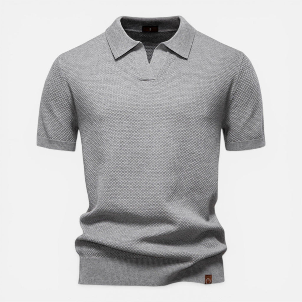 Men's Polo Shirt Slim Fit Lightweight Breathable Knit Casual Wear