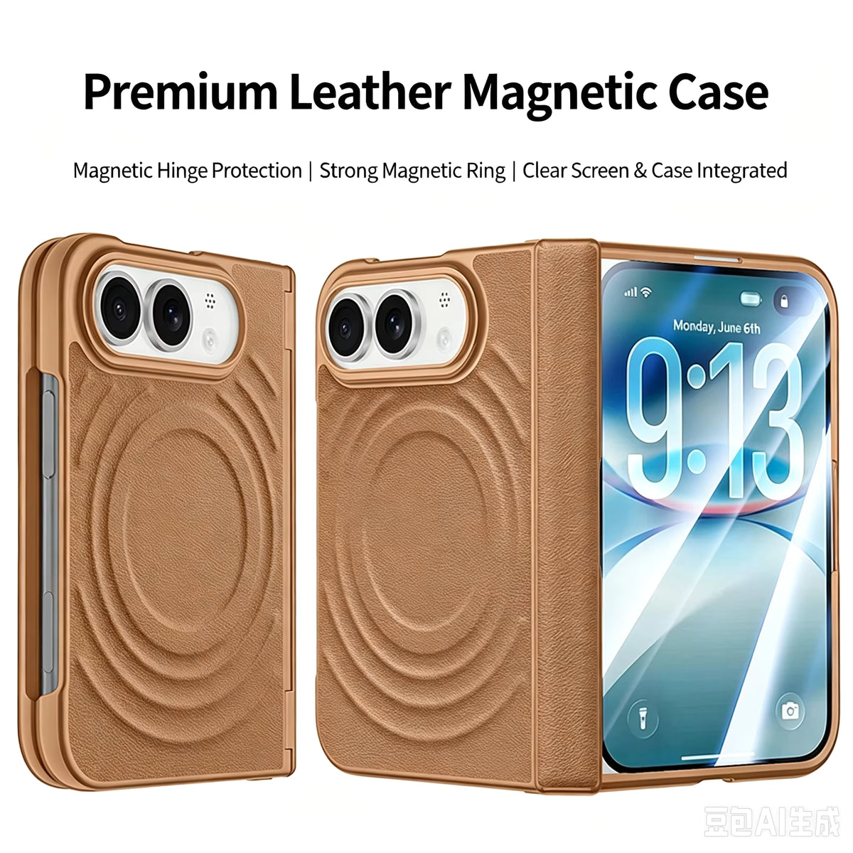 Protective Water Ripple Case for Foldable Screen Phones with Wireless Charging 10