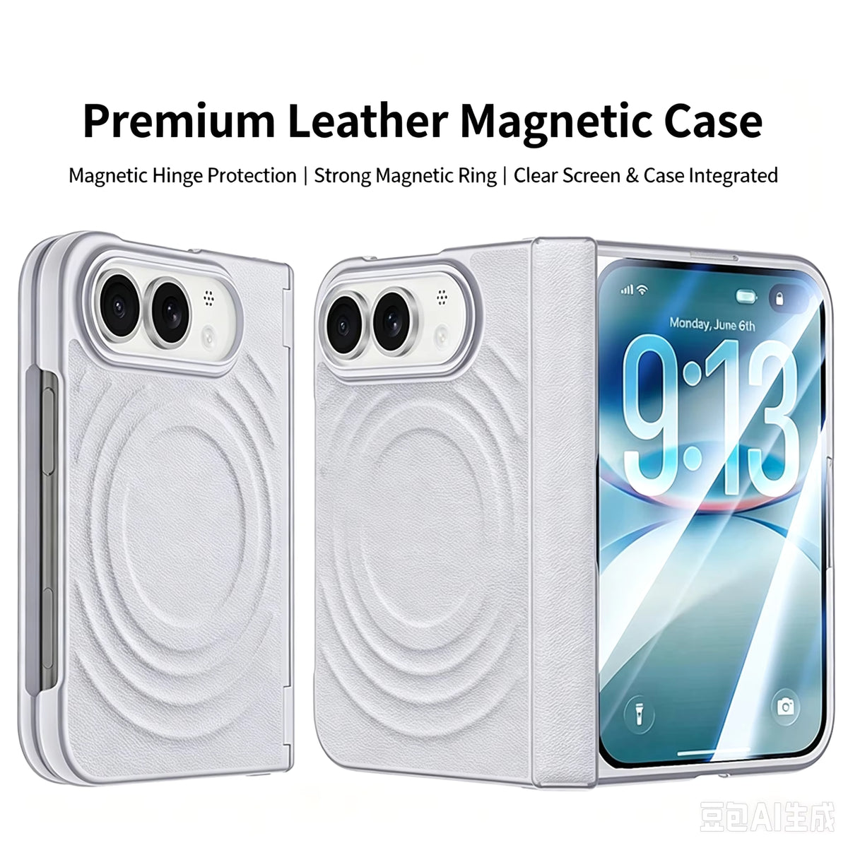 Protective Water Ripple Case for Foldable Screen Phones with Wireless Charging 12
