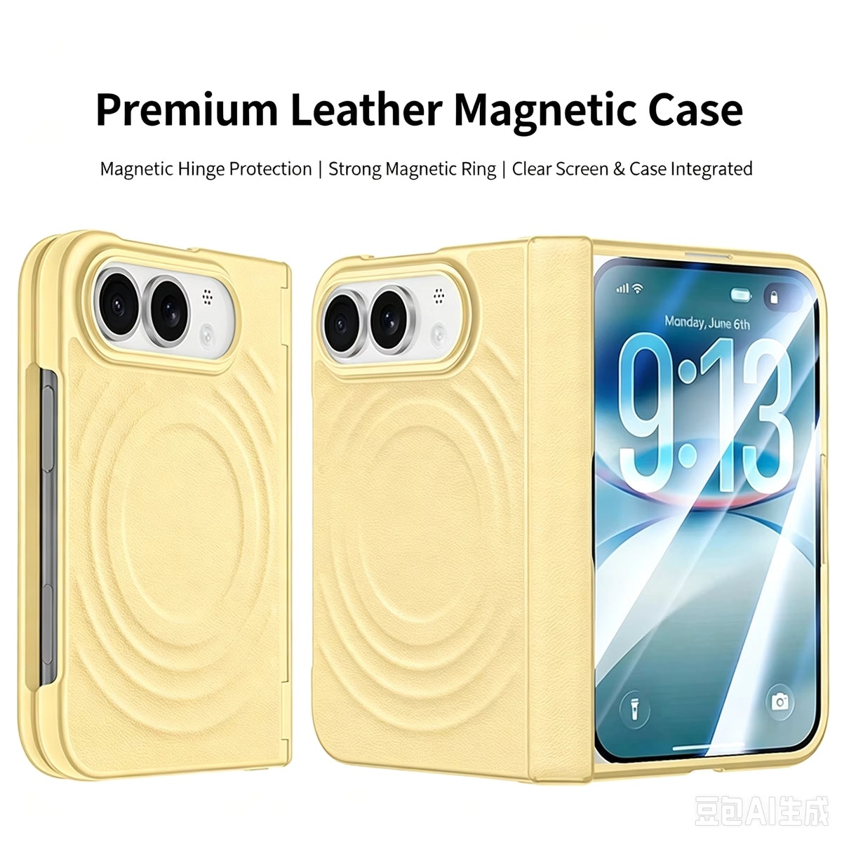 Protective Water Ripple Case for Foldable Screen Phones with Wireless Charging 14