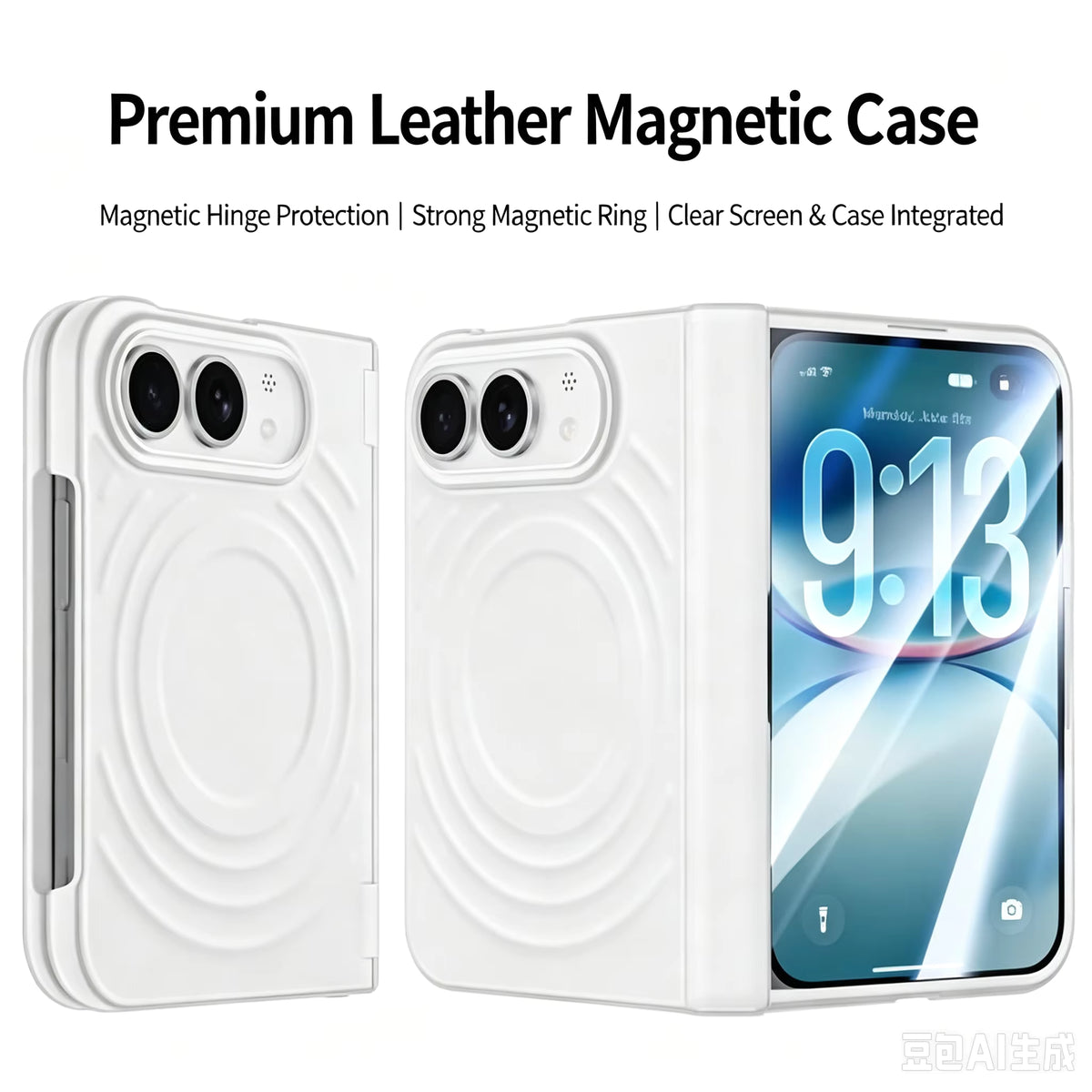 Protective Water Ripple Case for Foldable Screen Phones with Wireless Charging 15