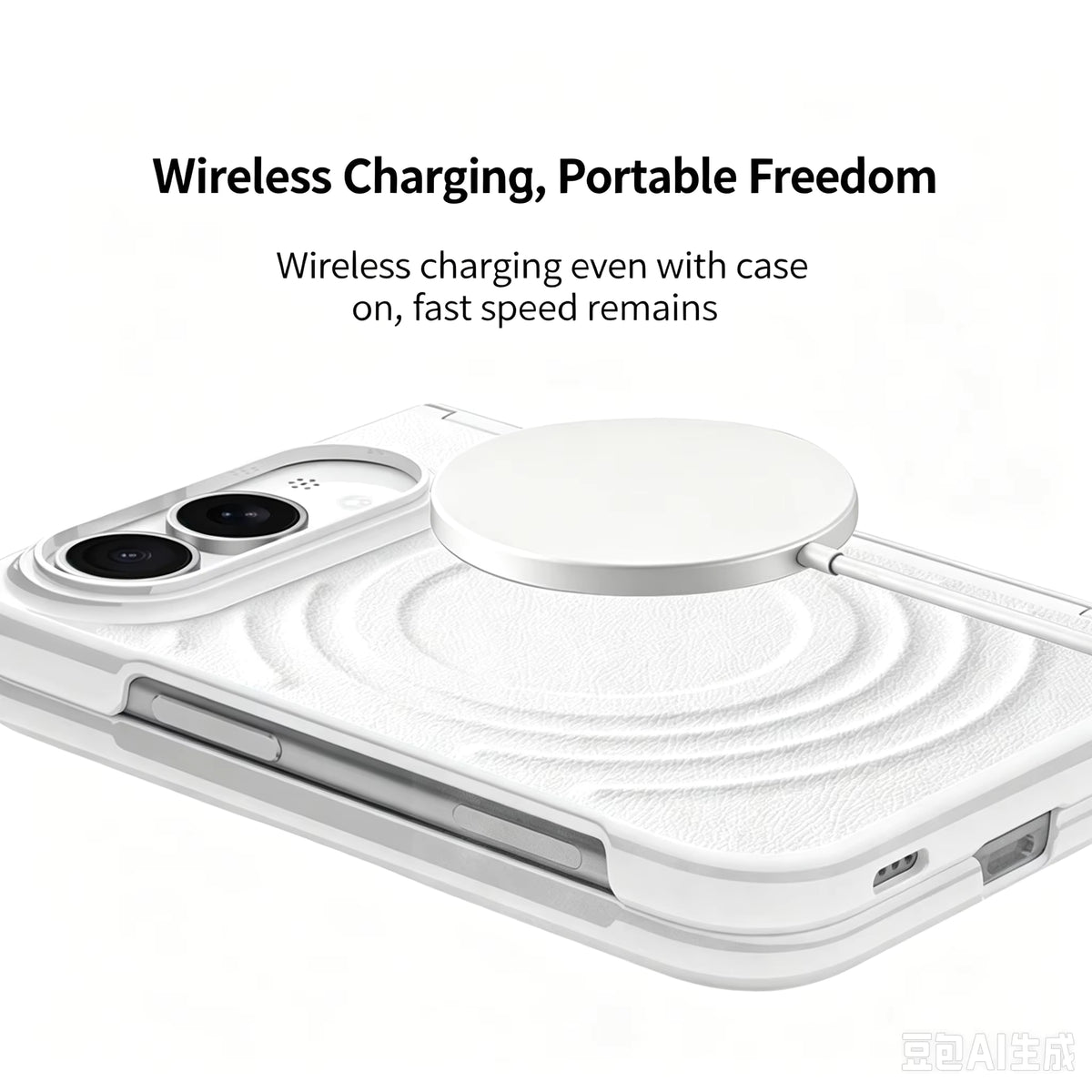 Protective Water Ripple Case for Foldable Screen Phones with Wireless Charging 4