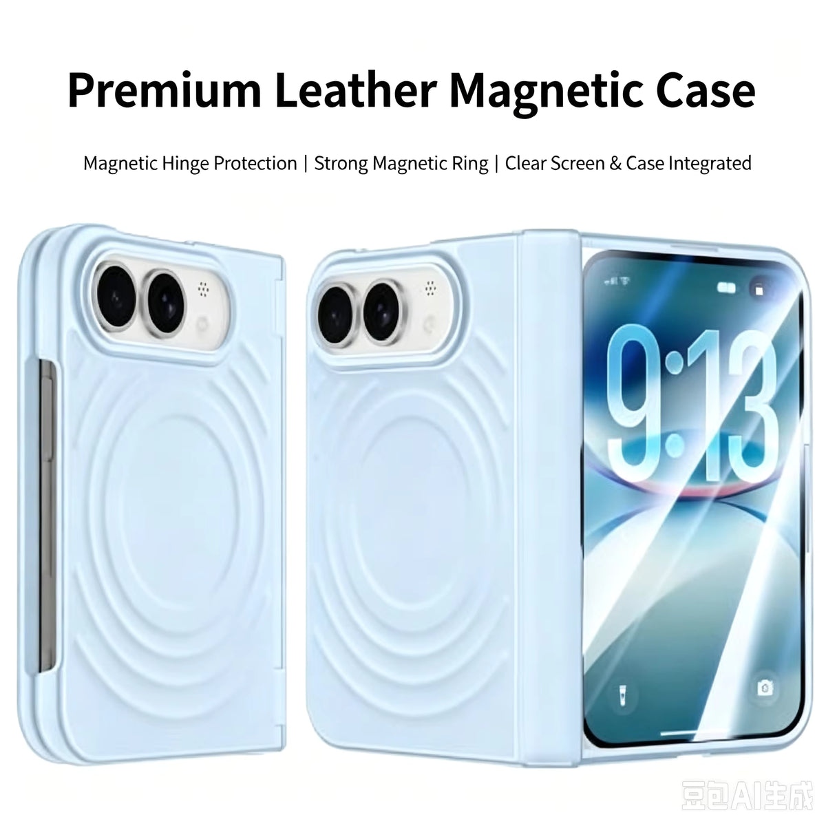 Protective Water Ripple Case for Foldable Screen Phones with Wireless Charging 7