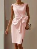 Women's Bow Detail Dress | Short Sleeve | Knee Length | Casual