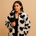 Reversible Relaxed Fit Winter Coat with Front Closure for Women 0