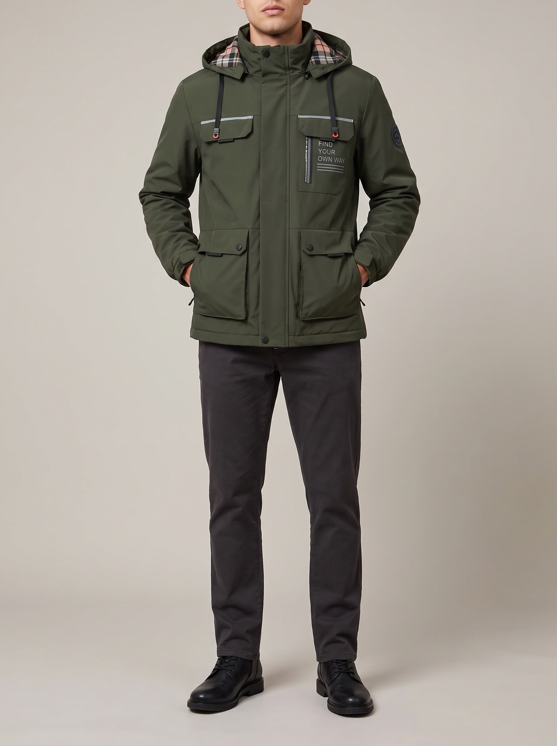 Rigby | Men's Windproof Multi-Pocket Hooded Jacket