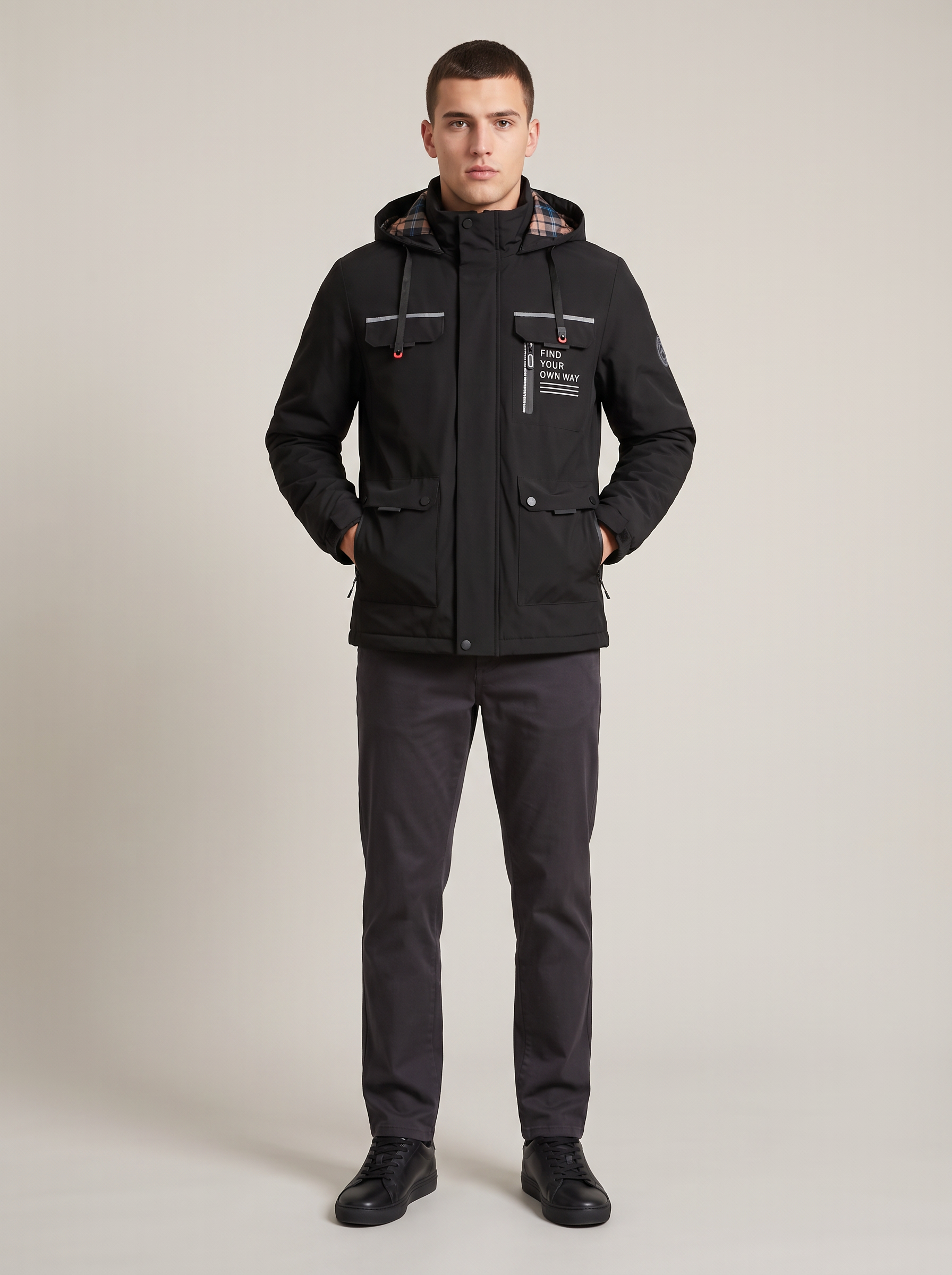 Rigby | Men's Windproof Multi-Pocket Hooded Jacket