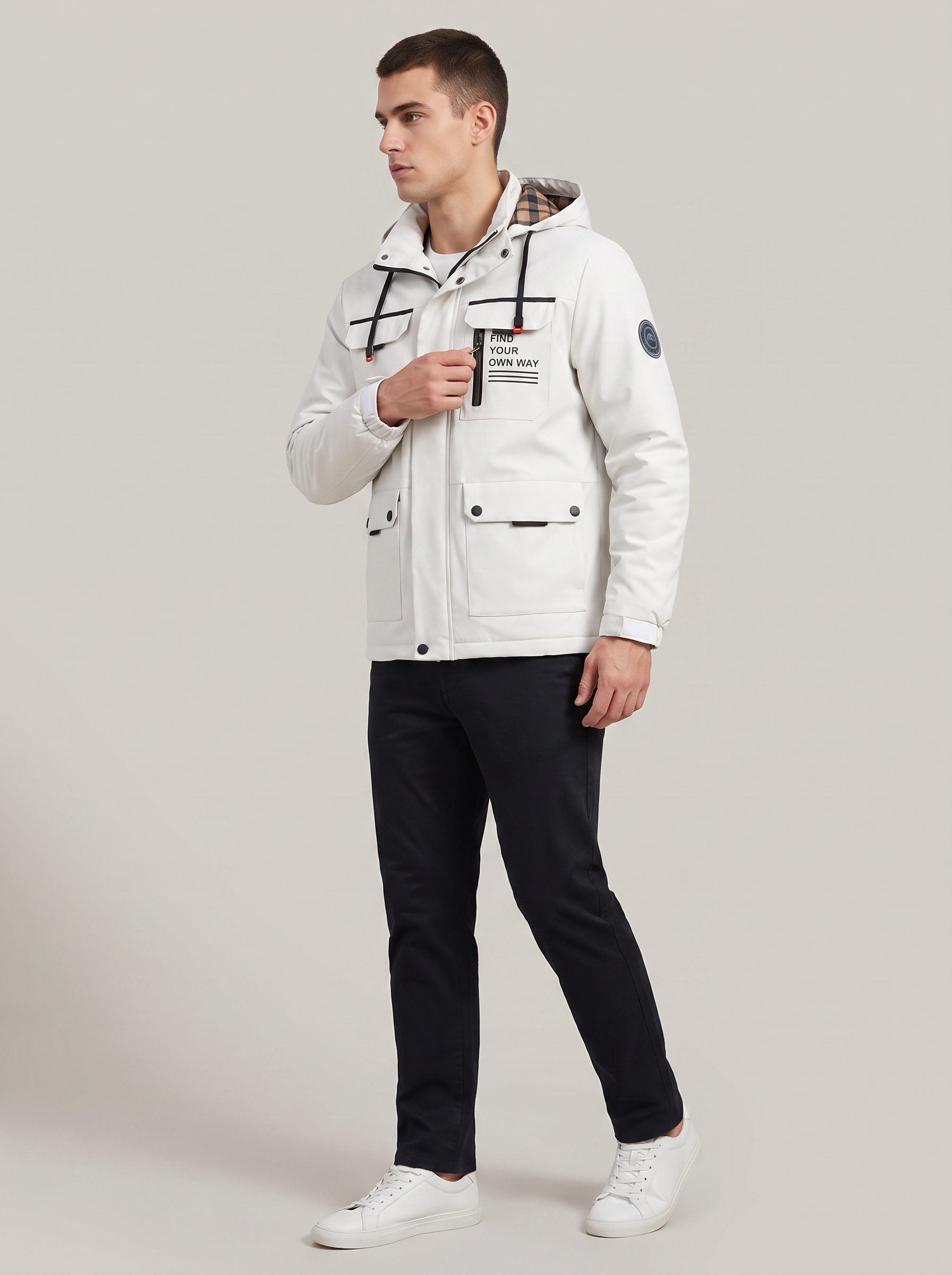Rigby | Men's Windproof Multi-Pocket Hooded Jacket