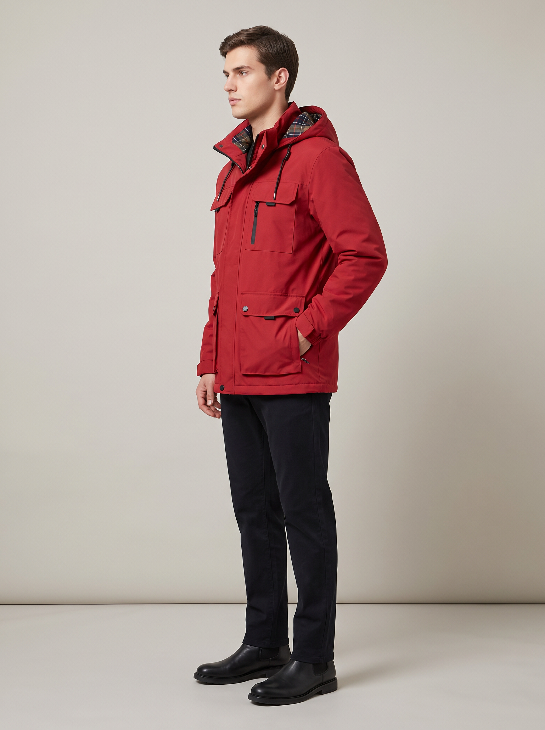 Rigby | Men's Windproof Multi-Pocket Hooded Jacket