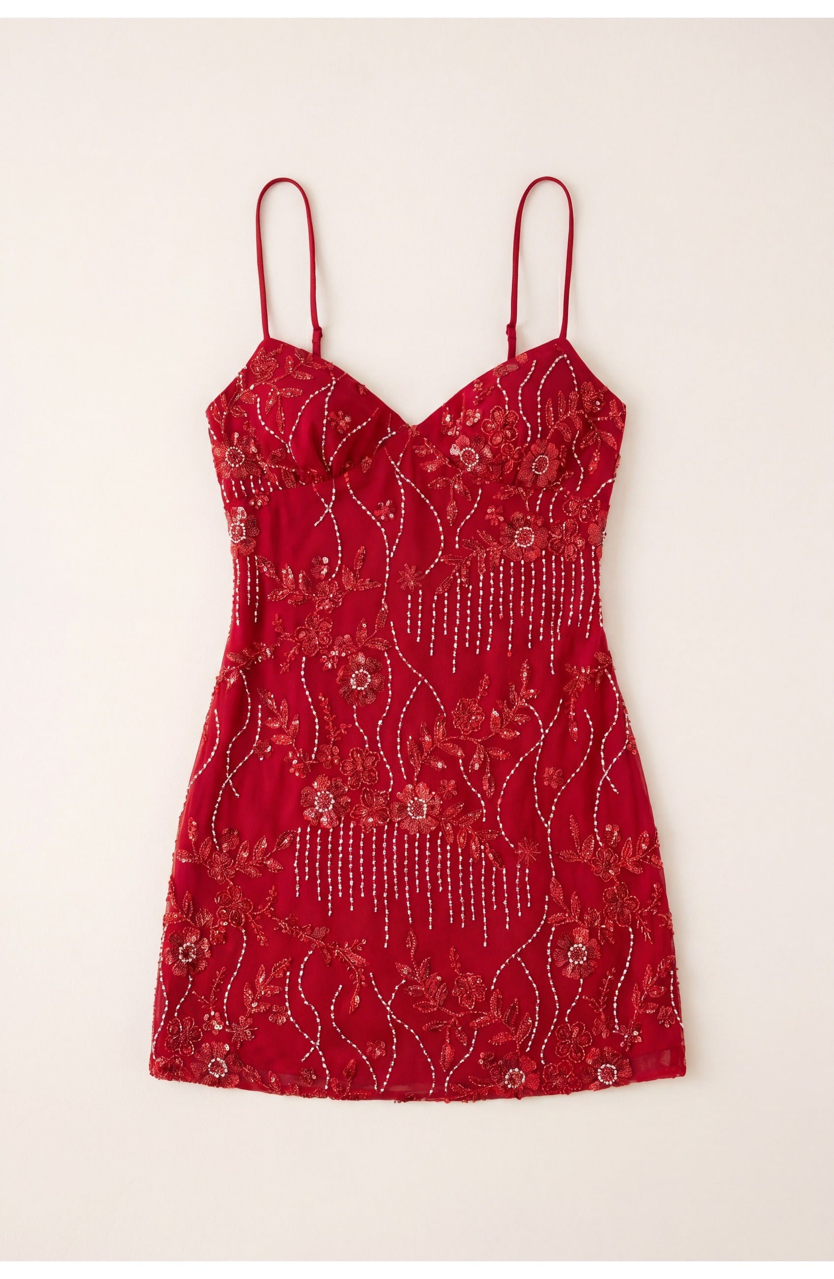 Wilhelmine Women’s Mini Dress | Pink Lace Overlay | Spaghetti Strap Bustier