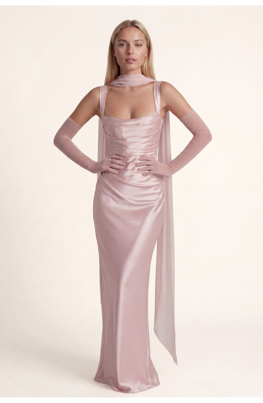 Mathilde Women’s Maxi Dress | Elegant Fit | Soft Pink