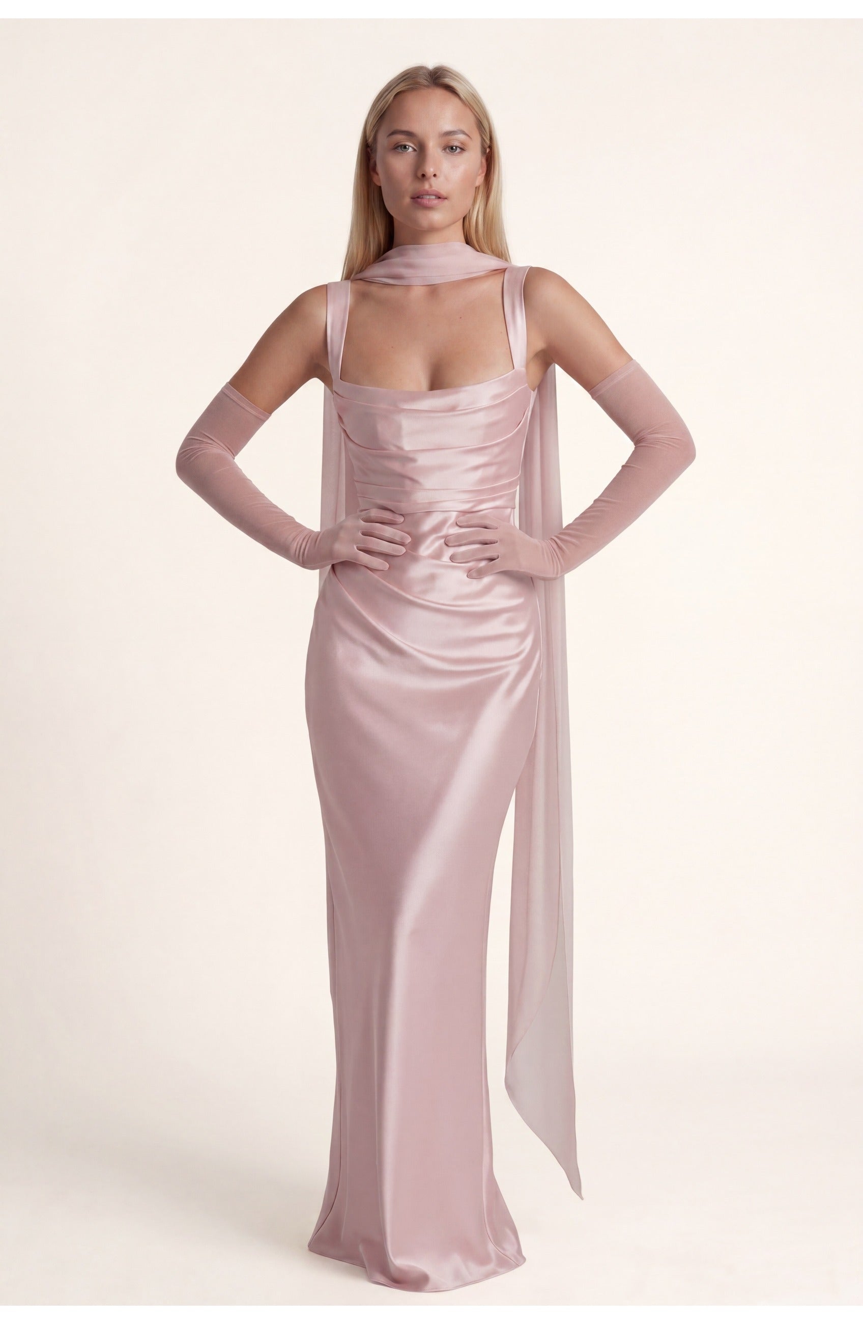Mathilde Women’s Maxi Dress | Elegant Fit | Soft Pink