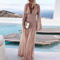 Jessica – Elegant Evening Dress with V-Neck and Sequins