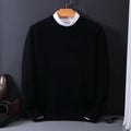 Men’s Cashmere-Look Sweater with Stand Collar – Luxury & Comfort