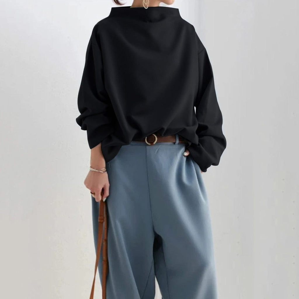 Renli Stylish High-Neck Top