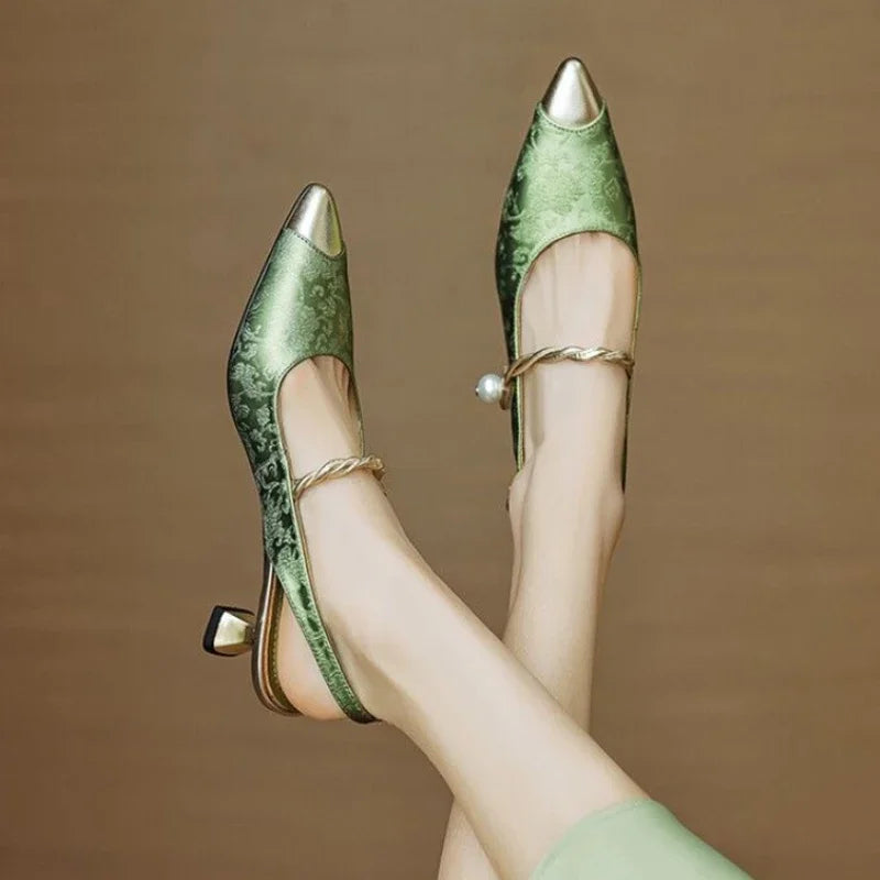 Fleur Comfortable Heels with Ankle Strap