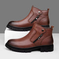Side-Zip Leather Boots