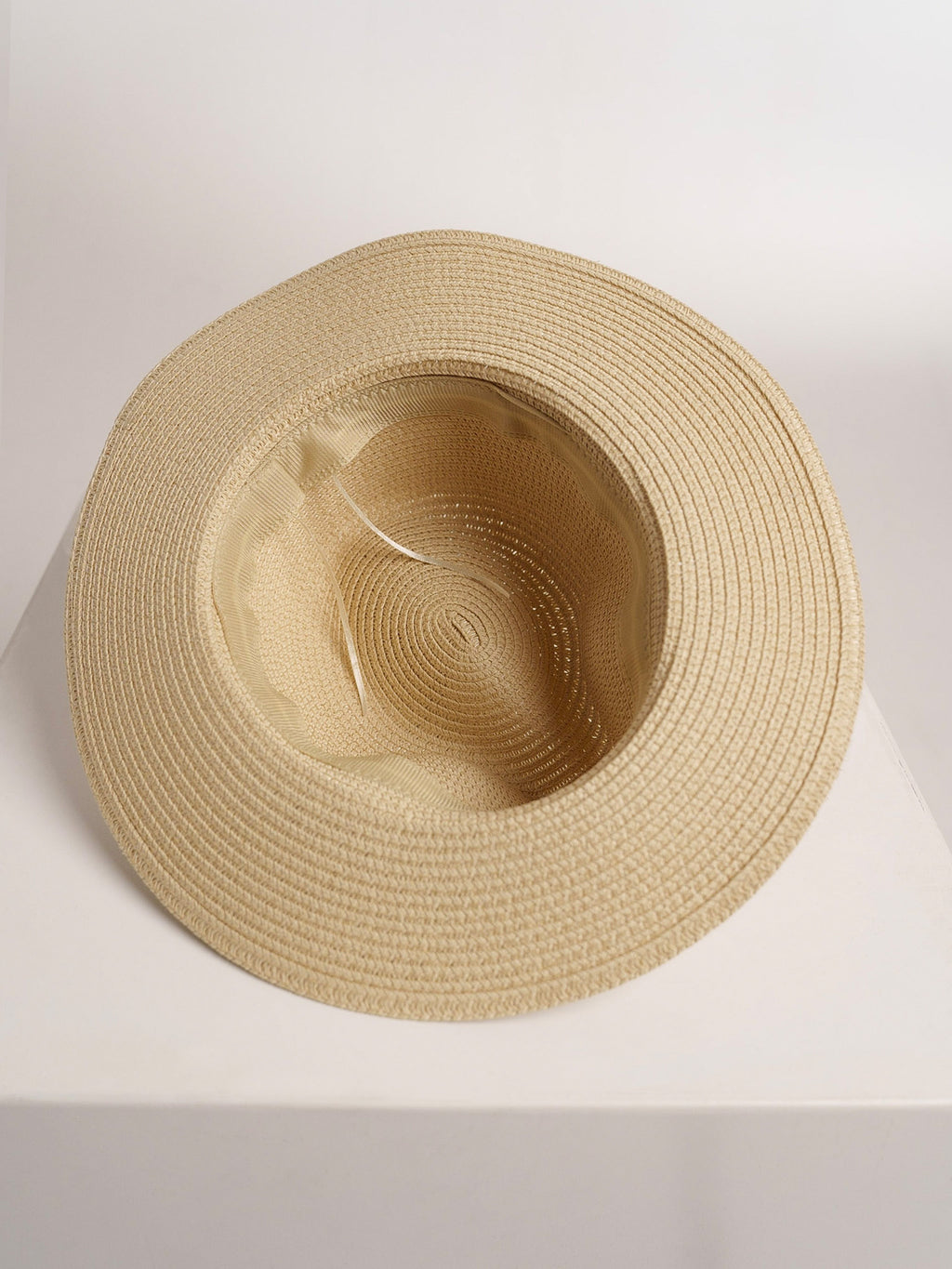Deluxe Straw Hat Cream with Black Band
