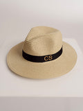 Deluxe Straw Hat Cream with Black Band